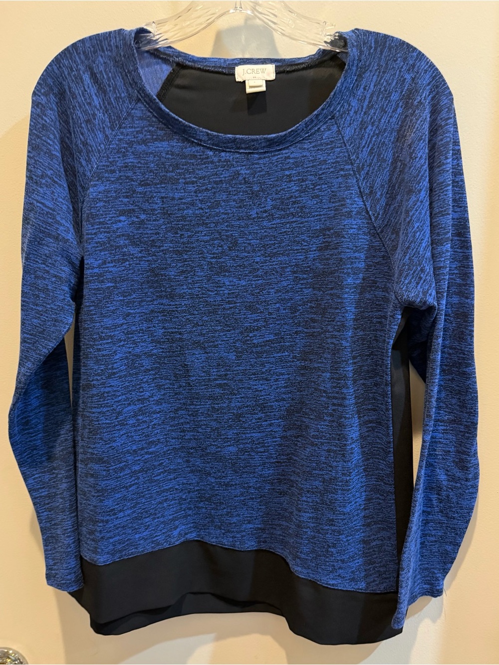 J. Crew Blue Heathered Multi Media Long-Sleeve Top